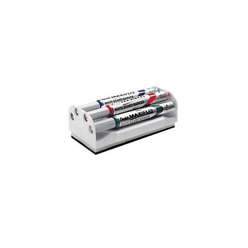 Pentel Whiteboardmarker Maxiflow, mit Wischer, Schreibspitze 2 mm, 4-er Set