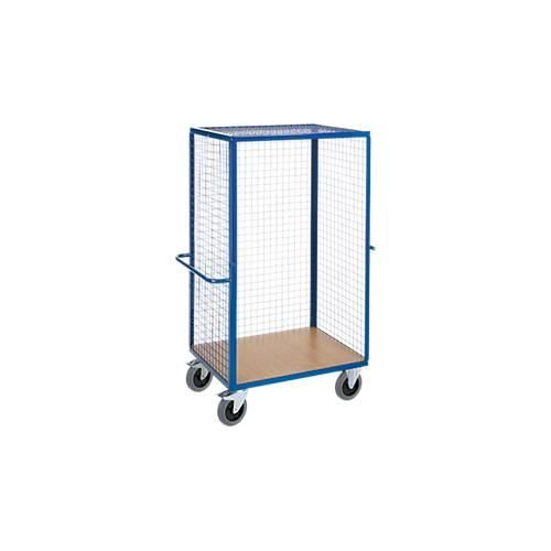 Gitter-Regalwagen, 1150 x 720 x 1800 mm, 1 Längswand offen