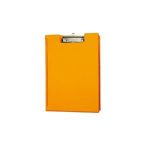 Klemmmappe MAUL, DIN A4, mit Metallklammer, Stiftehalter, 319 x 229 x 13 mm, Karton mit Folienüberzug, orange