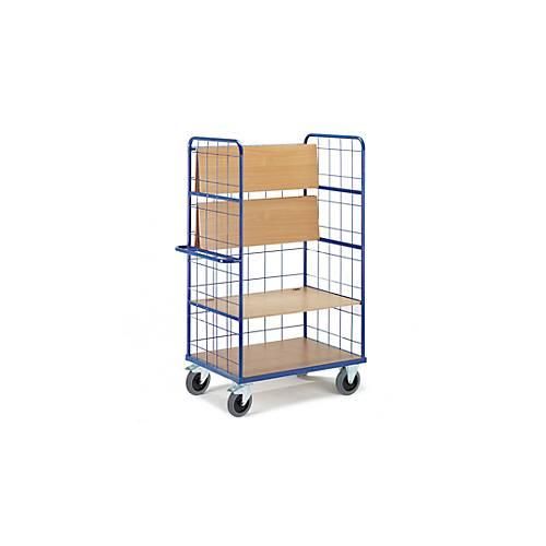Gitter-Etagenwagen, 3 Klapp-Etagen, L 1200 x B 800 mm