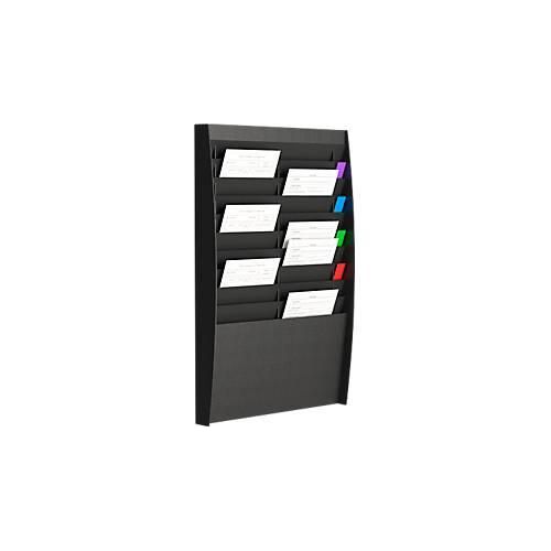 Paperflow Prospekt-Wandhalter A4, 2x10 Fächer, schwarz