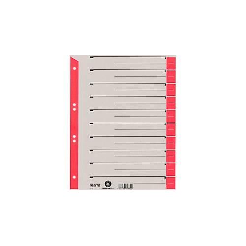 LEITZ® Trennblätter A4 1652, zur freien Verwendung, 100 Stück, rot