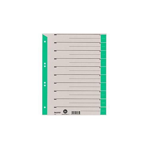 LEITZ® Trennblätter A4 1652, zur freien Verwendung, 100 Stück, grün