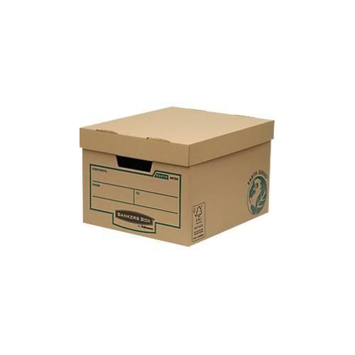 Fellowes Archivbox Bankers Box Earth, aus Karton, doppelt verstärkter Boden, 10 Stück