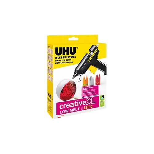 Heißklebepistole UHU Creative LOW MELT 110°C, inkl. 4 Klebepatronen, 40 W