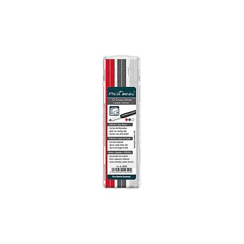 Universal Ersatzminen Pica BIG Dry FOR ALL, farbsortiert, 5 mm, wasserlöslich, mit Etui, 12 Stück