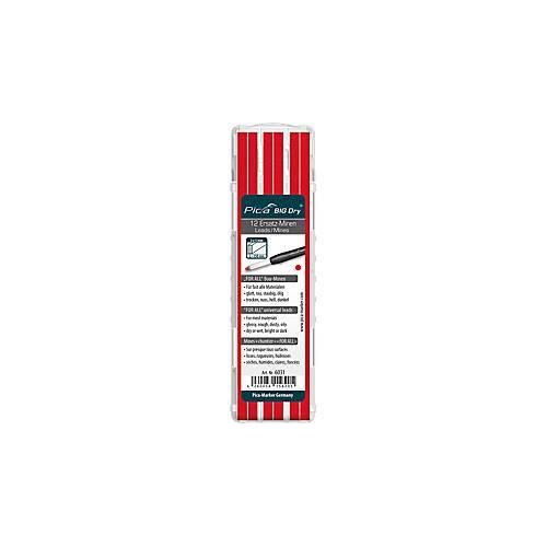 Universal Ersatzminen Pica BIG Dry FOR ALL, 5 mm, wasserlöslich, mit Etui, rot, 12 Stück