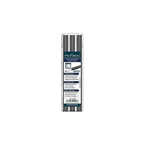 Allwetter Ersatzminen Pica BIG Dry ANILINE 2.0, Graphit, 5 mm, mit Etui, 12 Stück
