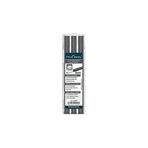 Universal Ersatzminen Pica BIG Dry FOR ALL, 5 mm, wasserlöslich, mit Etui, graphit, 12 Stück