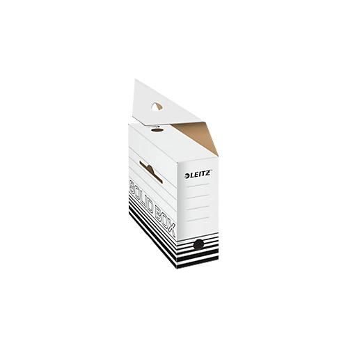 Archivschachtel Leitz Solid Box 6128 100 mm, DIN A4, für 900 Blatt, 10 Stück, weiß