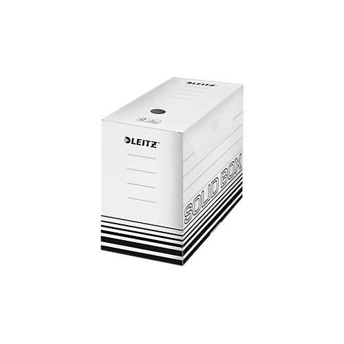 Archivschachtel Leitz Solid Box 6129 150 mm, DIN A4, für 1400 Blatt, 10 Stück, weiß