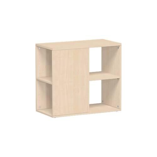 Anstellcontainer PALENQUE, 3-seitig offen, B 400 x T 800 x H 720 mm, Ahorn