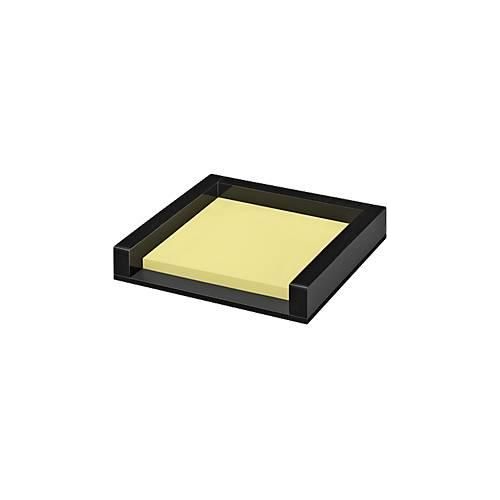Zettelbox WEDO Black Office, schwarz mattiert/glänzend, mit 50 Haftnotizen