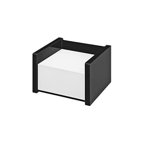 Zettelbox WEDO Black Office, schwarz mattiert/glänzend, mit 500 Notizblatt
