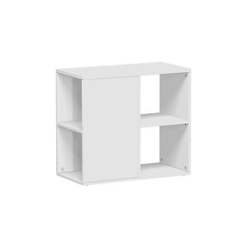 Anstellcontainer PALENQUE, 3-seitig offen, B 400 x T 800 x H 720 mm, lichtgrau
