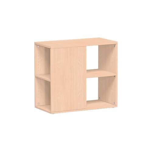 Anstellcontainer PALENQUE, 3-seitig offen, B 400 x T 800 x H 720 mm, Buche
