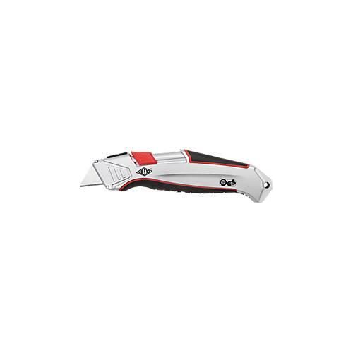 Sicherheitsmesser Wedo® Safety Cutter ALU, automat. Klingenrückzug, für Rechts-/Linkshänder, mit Ersatzklinge
