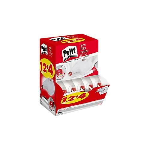 Einweg-Korrekturroller Pritt Eco Flex, ergonom. Design, L 10 m x B 4,2 mm, 16er-Multipack