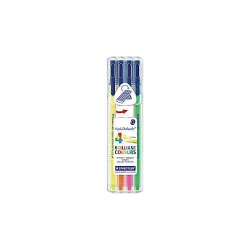 Textmarker Staedtler triplus textsurfer, Strichbreite 1-4 mm, schnelltrocknend, 4er-Set
