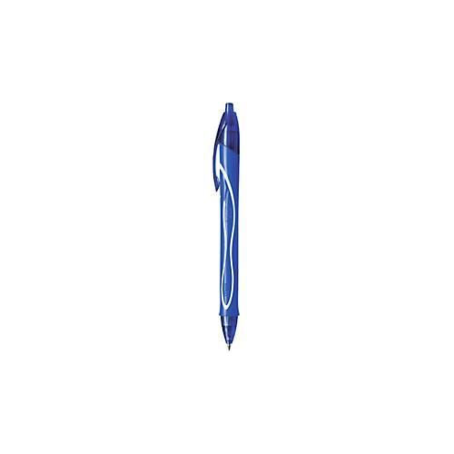 Gelschreiber BIC Gel-ocity Quick Dry, Druckmechanik, gummierter Schaft, Strichstärke 0,3 mm, 12 Stück, Schreibfarbe blau