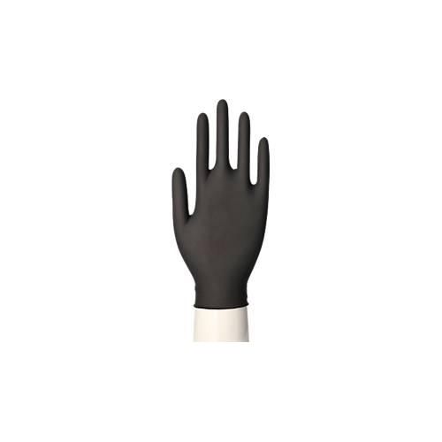 Einmalhandschuhe WORK-INN, für links & rechts, puderfrei, nicht steril, lebensmittelgeeignet, Größe L, Naturlatex, schwarz, 100 Stück