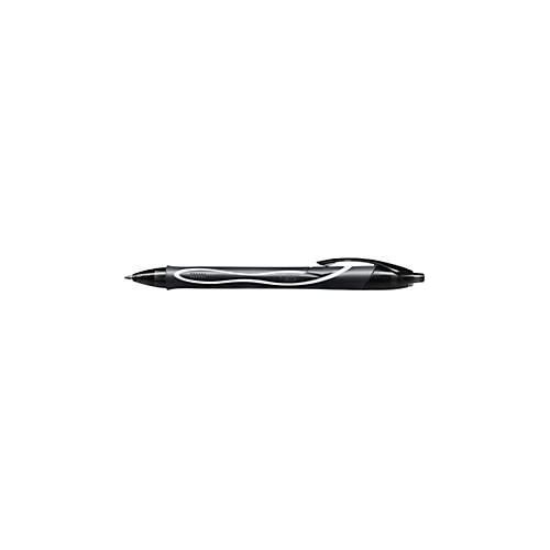 Gelschreiber BIC Gel-ocity Quick Dry, Druckmechanik, gummierter Schaft, Strichstärke 0,3 mm, 12 Stck., Schreibfarbe schwarz