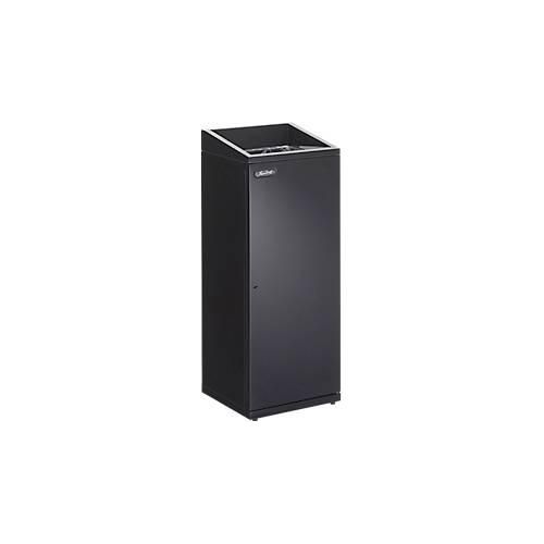 Abfalleimer Janibell TT330, Volumen 75,7 l, rechteckig, Gummifüße, L 323 x B 357 x H 913 mm, Stahl, schwarz