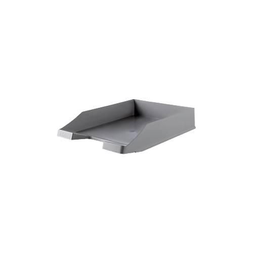 Briefablage KARMA, DIN A4/C4, Kunststoff, stapelbar, stabil, B 255 x T 348 x H 65 mm, grau