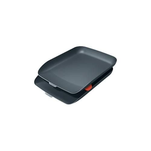 Leitz® Briefkorb Cosy, 2er Set, für A4-Dokumente, stapelbar,grau
