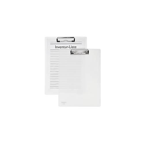 Klemmbrett A4, Klemme mit schützenden Kunststoffecken, PP, transparent matt