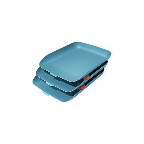 Leitz® Briefkorb Cosy, 3er Set, für A4-Dokumente, stapelbar, blau