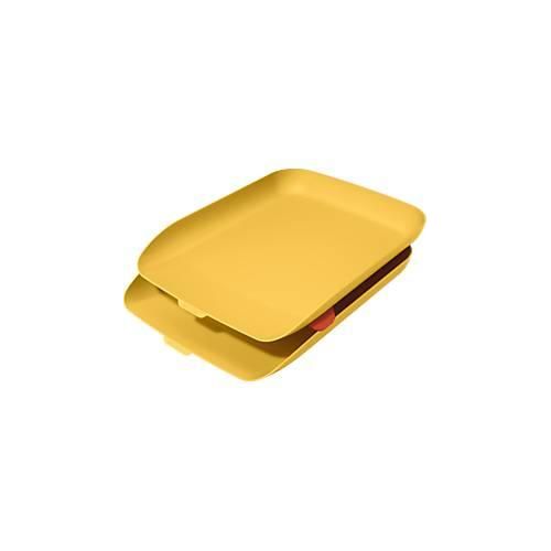 Leitz® Briefkorb Cosy, 2er Set, für A4-Dokumente, stapelbar,gelb