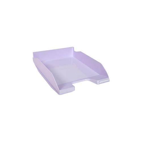 Briefablage Exacompta COMBO MIDI Aquarel, für Dokumente im Format A4+, stapelbar, Etikettenhalter, Kunststoff, malve