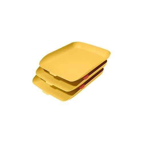 Leitz® Briefkorb Cosy, 3er Set, für A4-Dokumente, stapelbar, gelb