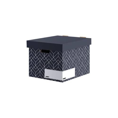Archivbox BANKERS BOX® Décor, FSC®-zertifizierter Karton, L 390 x B 340 x H 291 mm, für DIN A4-Formate, mitternachtsblau, 5 Stück