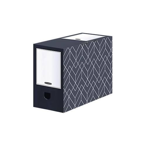 Archivschachtel BANKERS BOX® Décor, FSC®-zertifizierter Karton, B 150 x T 345 x H 253 mm ,für DIN A4 Formate, mitternachtsblau, 5 Stück