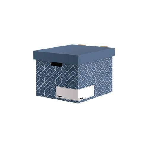 Archivbox BANKERS BOX® Décor, FSC®-zertifizierter Karton, L 390 x B 340 x H 291 mm, für DIN A4-Formate, schieferblau, 5 Stück