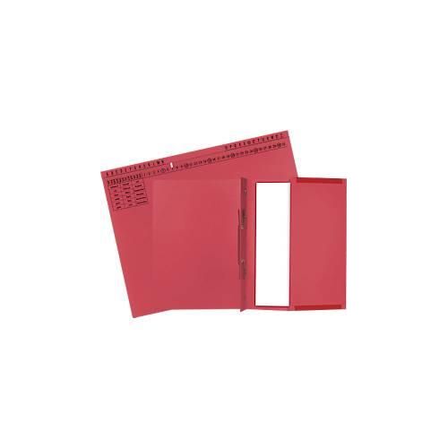 Hängehefter Exacompta, für Links- & Rechtsheftung, gefalzt, Dehnfalte, Organisationsdruck, Blauer Engel, Recycling-Karton, rot, 25 Stück