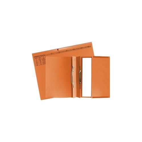 Hängehefter Exacompta, für 2 x Rechtsheftung, gefalzt, Dehnfalte, Organisationsdruck, Recycling-Karton, orange, 25 Stück