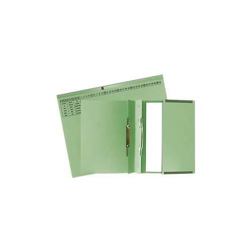 Hängehefter Exacompta, für 2 x Linksheftung, gefalzt, Dehnfalte, Organisationsdruck, Blauer Engel, Recycling-Karton, grün, 25 Stück