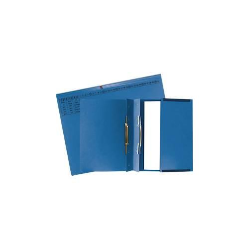 Hängehefter Exacompta, für 2 x Linksheftung, gefalzt, Dehnfalte, Organisationsdruck, Blauer Engel, Recycling-Karton, blau, 25 Stück