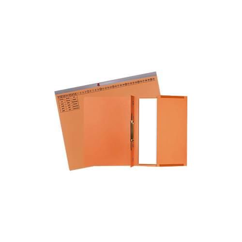 Hängehefter Exacompta, für Linksheftung, gefalzt, Dehnfalte, Organisationsdruck, Blauer Engel, Recycling-Karton, orange, 25 Stück