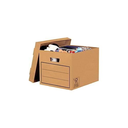 Aufbewahrungsbox Bankers Box, 10 Stück, B 320 x T 390 x H 260 mm, B-Flute Wellpappe, braun
