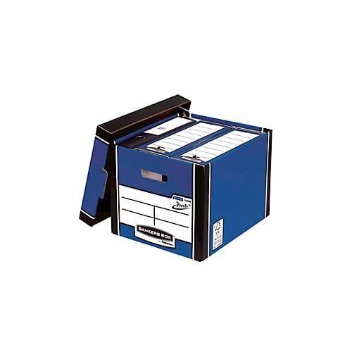 Archivbox BANKERS BOX® Premium Tall Box, für A4-Formate, stapelbar bis 6 Stück, 100 % Recycling-Karton, B 330 x T 381 x H 298 mm, blau, 5 Stück