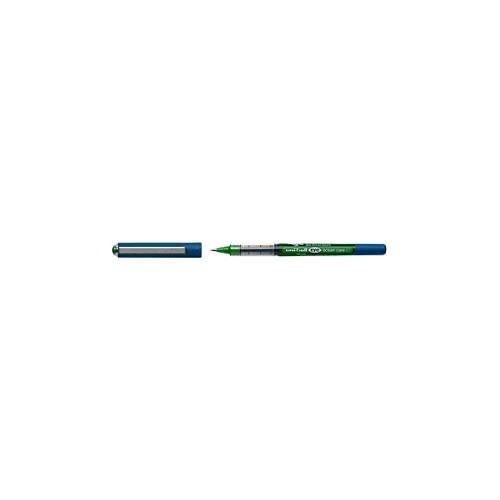 Tintenroller uni-ball UB EYE Ocean Care, Strichstärke 0,4 mm, Kugel-Ø 0,7 mm, dokumentenecht, Sichtfenster, 75 % Recycling-Kunststoff, 12 Stück, Schreibfarbe grün