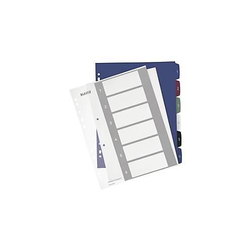 LEITZ Register Style, Zahlenregister, extrabreit, einzeln, Zahlen 1-6