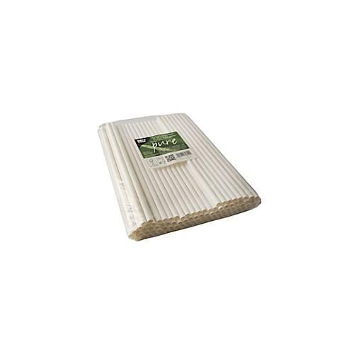 Trinkhalme Papstar Pure, für Shakes, Einweg, L 250 x Ø 8 mm, aus FSC®-zertifiziertem Papier, weiß, 100 Stück