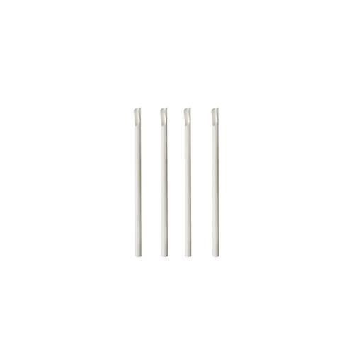Trinkhalme Papstar Pure, mit Löffel, Einweg, L 200 x Ø 8 mm, aus FSC®-zertifiziertem Papier, weiß, 100 Stück