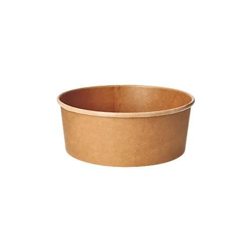 Einweg Salatschalen Papstar pure, 1300 ml, Ø 184 x H 70 mm, 50 Stk., biologisch abbaubar, nachwachsende Rohstoffe, PLA-Beschichtung, braun