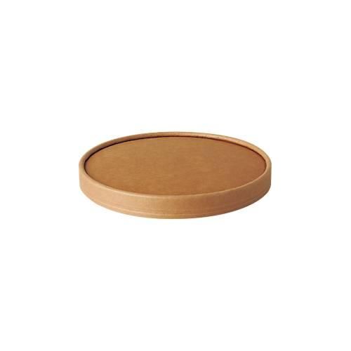 Deckel Papstar pure, für Salatschalen, Ø 150 mm, 50 Stk., kompostierbar, Frischfaser-Karton, braun